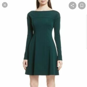 Theory Scuba Catalina knit green dress